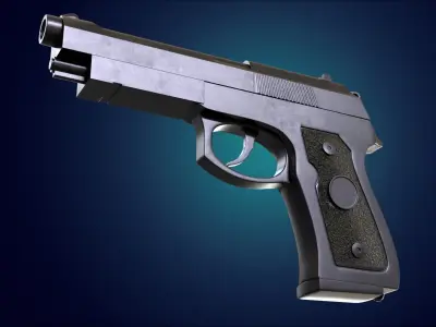 Beretta M9 Pistol 3D model