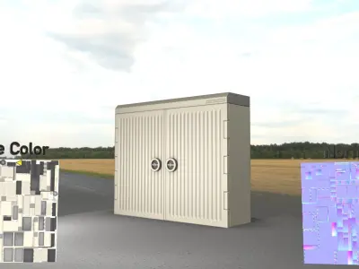 Electrical Distribution Cabinet 151 Low-poly 3D model