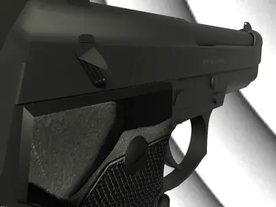Beretta 92FS Low-poly 3D model