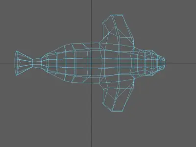 Low Poly Seal in polygonal form Free low-poly 3D model