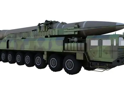 Hwaseong14 Missile launch vehicle 3D model