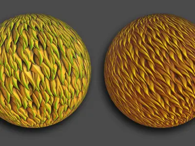 10 Stylized Procedural Fur   Low-poly 3D model