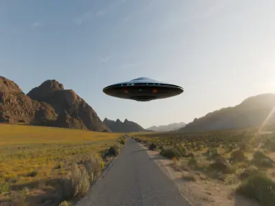 Realistic UFO UAP Ovni Extraterrestial Spaceship 3D model