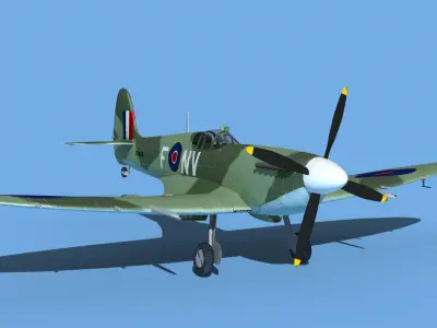 Supermarine Spitfire Mk IXb V09 3D model