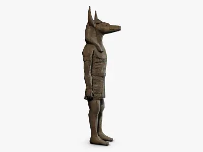Low poly egyptian Anubis Low-poly 3D model