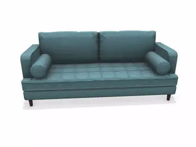 Fabric Sofa Low-poly PBR Free low-poly 3D model