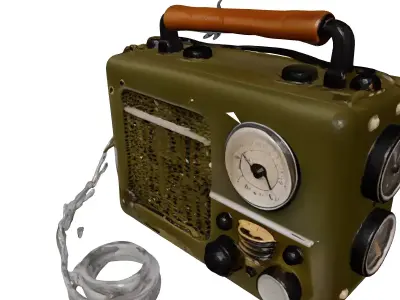 Vintage Military Portable Radio Receiver 3D model
