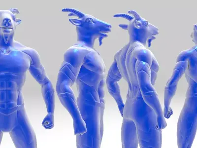 Animal Hero Goat Free 3D model