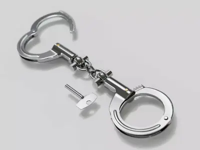 Chinese Police Handcuffs 3D model