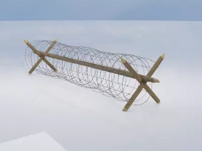 Barb wire anti infantry Free 3D model