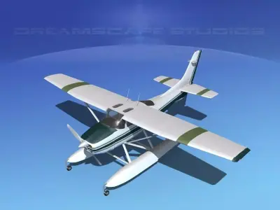 Cessna 182 Skylane Seaplane V03 3D model