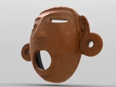 Aztec Mask Xipe-Totec 3D model