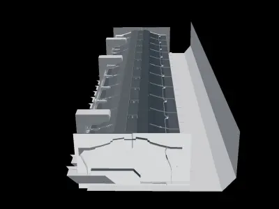 Sci fi corridor 3D model