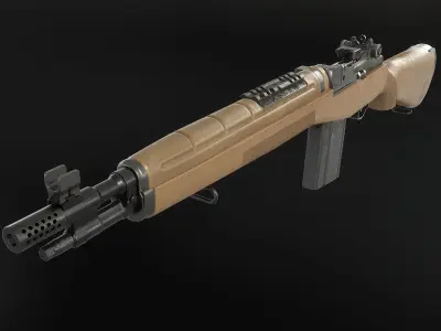 M1A Rifle Low-poly 3D model