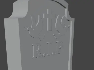 Tombstone Low Poly 3D Model by Cytrus Low-poly 3D model