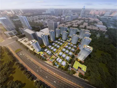 office building Commercial streets 3D model