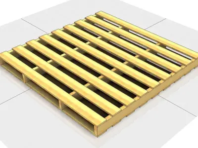 Wooden Pallet Free 3D model get