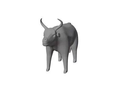 Low Poly Buffalo 3D model