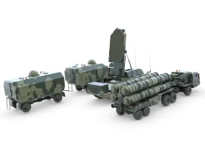 Antey collection military missile 3D model