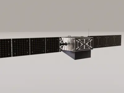 Reconnaissance Satellite Low-poly 3D model
