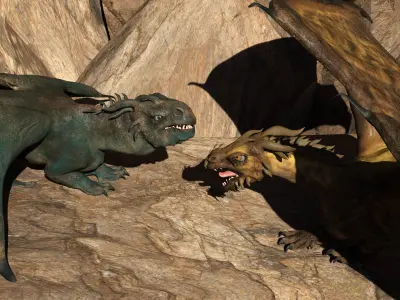 Tint Treasury for Celestial Dragonis Low-poly 3D model