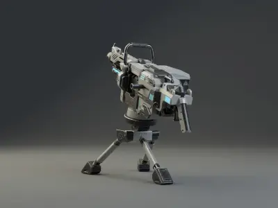 Realistic Grenade Launcher GameReady  Low-poly 3D model