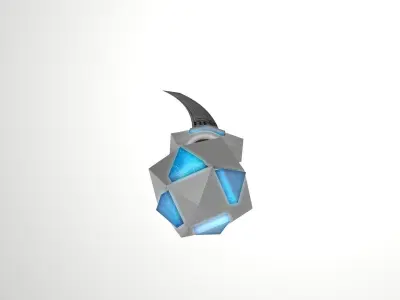 Blue Ruby Blade Free low-poly 3D model