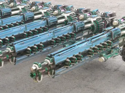 Sci-fi Gun blaster Low-poly 3D model