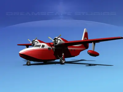 Grumman G-73 Mallard Texaco Oil 3D model