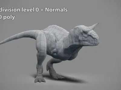 Carnotaurus dinosaur Low-poly 3D model