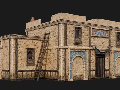 29-32 - Arabic Houses 4K Low-poly 3D model
