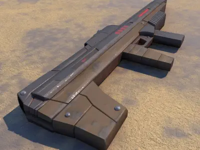 Space soldier set Low-poly 3D model