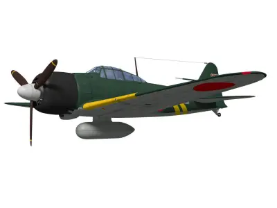 A6M3 Zero fighter Type 22  3D model