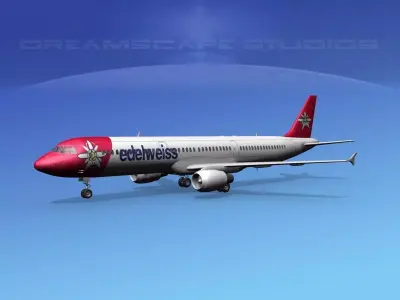 Airbus A321 Edelwiess 3D model