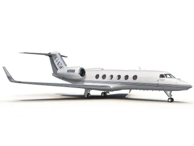 Gulfstream G450 Rigged 3D model