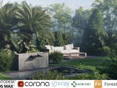 Shrub Collection - Include GrowFX and Mesh file1 3D model