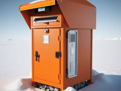 Modern Orange Parcel Locker 3D model