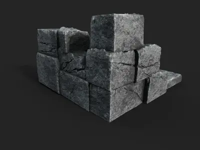 Old Ruin Low-poly 3D model