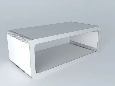 White table 70's style Free 3D model