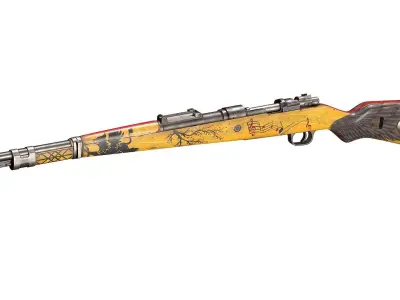 Mauser 98k Low-poly 3D model