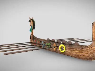 Viking Boat 3 - Spirit of the Sea Dragon 3D model