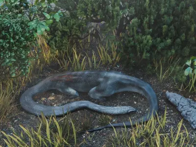 Tanystropheus - Blender Low-poly 3D model