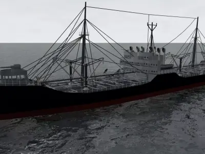 T-2 Oil Tanker - Gaines Mill 3D model