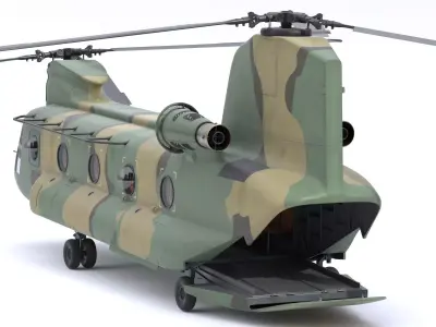 Boeing CH-47 Chinook Camo 3D model