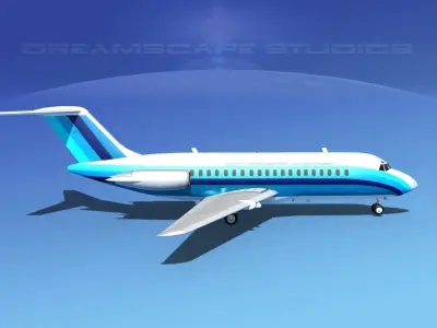 Douglas DC-9-15 Air Pacific Charter 3D model