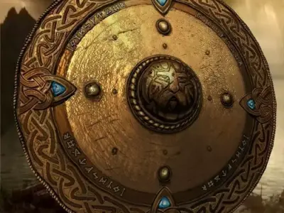 indian shield Low-poly 3D model