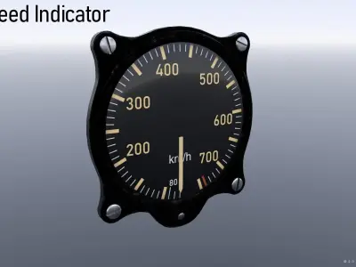 WW2 GERMAN FLIGHT INSTRUMENTS - ASSET PACK Low-poly 3D model