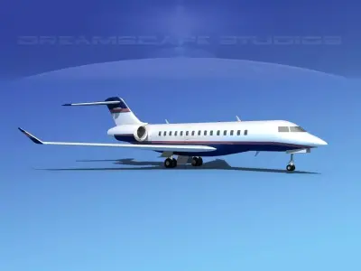 Bombardier Global 5000 V15 3D model