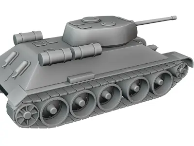 T-34 Tank Free 3D model