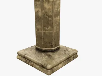Column old Low-poly 3D model